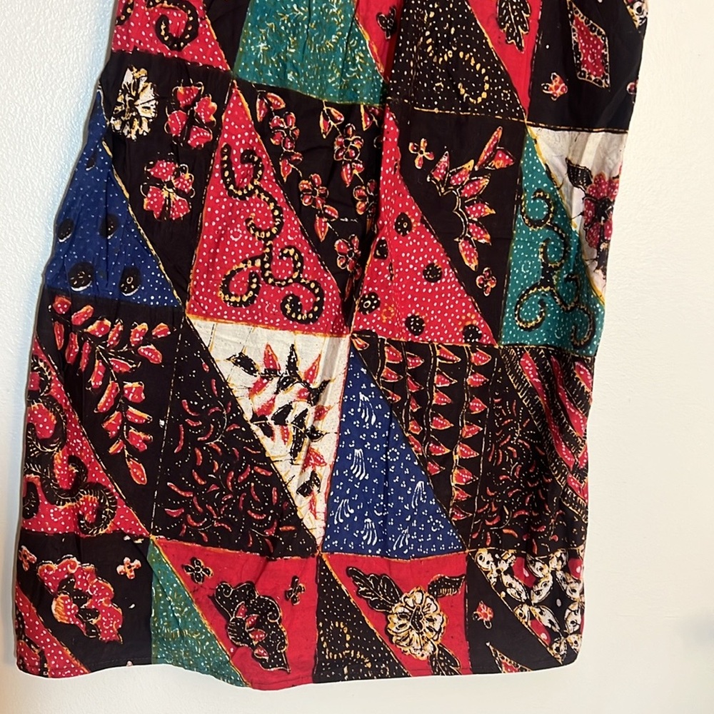 Homemade Patchwork Quilted Floral Sleeveless Mini… - image 3
